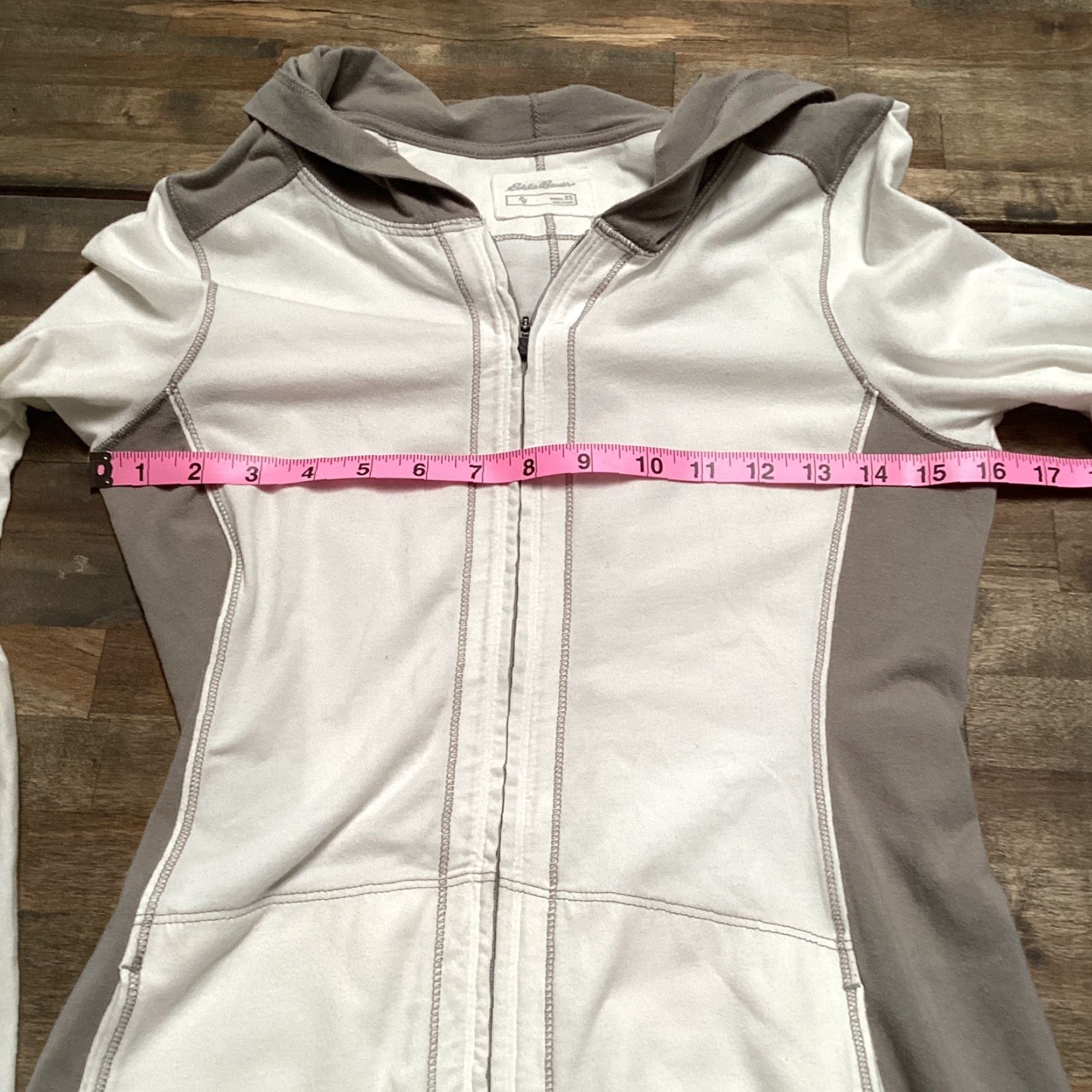Eddie Bauer VINTAGE Eddie Bauer Jacket Women XS White Gray Full Zip Hooded Active Regular Seasonal Outdoor Athleisure Pockets Size XS / US 0-2 / IT 36-38 - 6 Thumbnail
