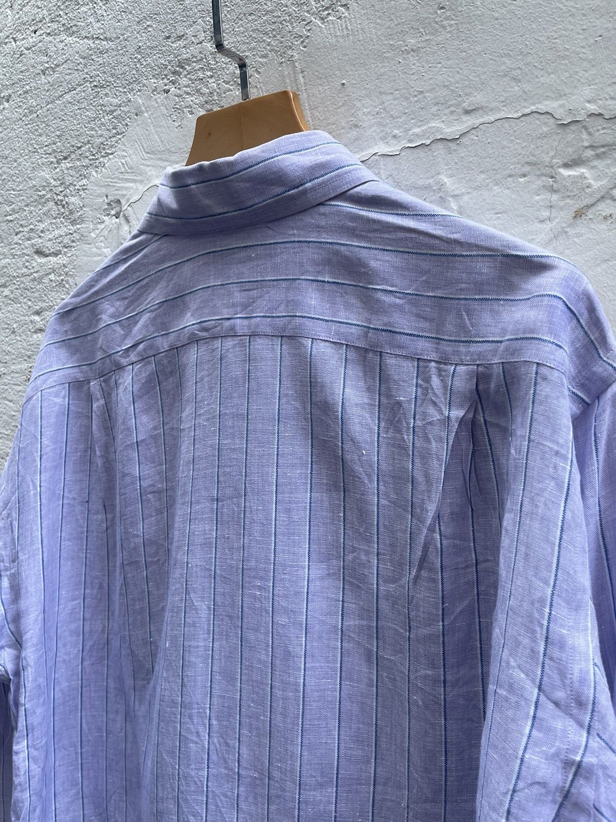 Loro Piana Loro Piana Mens Shirt LinenStriped Button Up S Italy Size US M / EU 48-50 / 2 - 6 Thumbnail