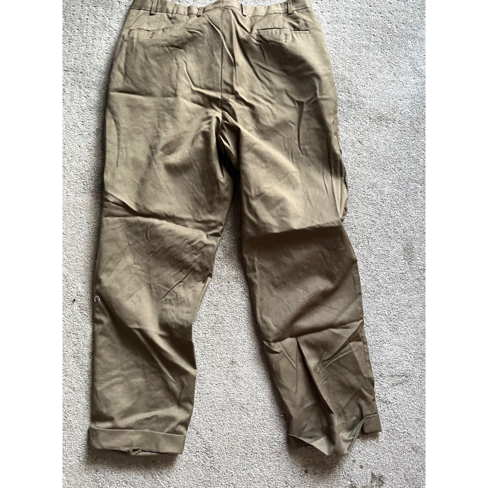 Ralph Lauren VINTAGE Ralph Lauren Men’s Dress Pants 38x32 Wool Khaki Pleated Regular Fit 90s Designer Size US 38 / EU 54 - 3 Thumbnail