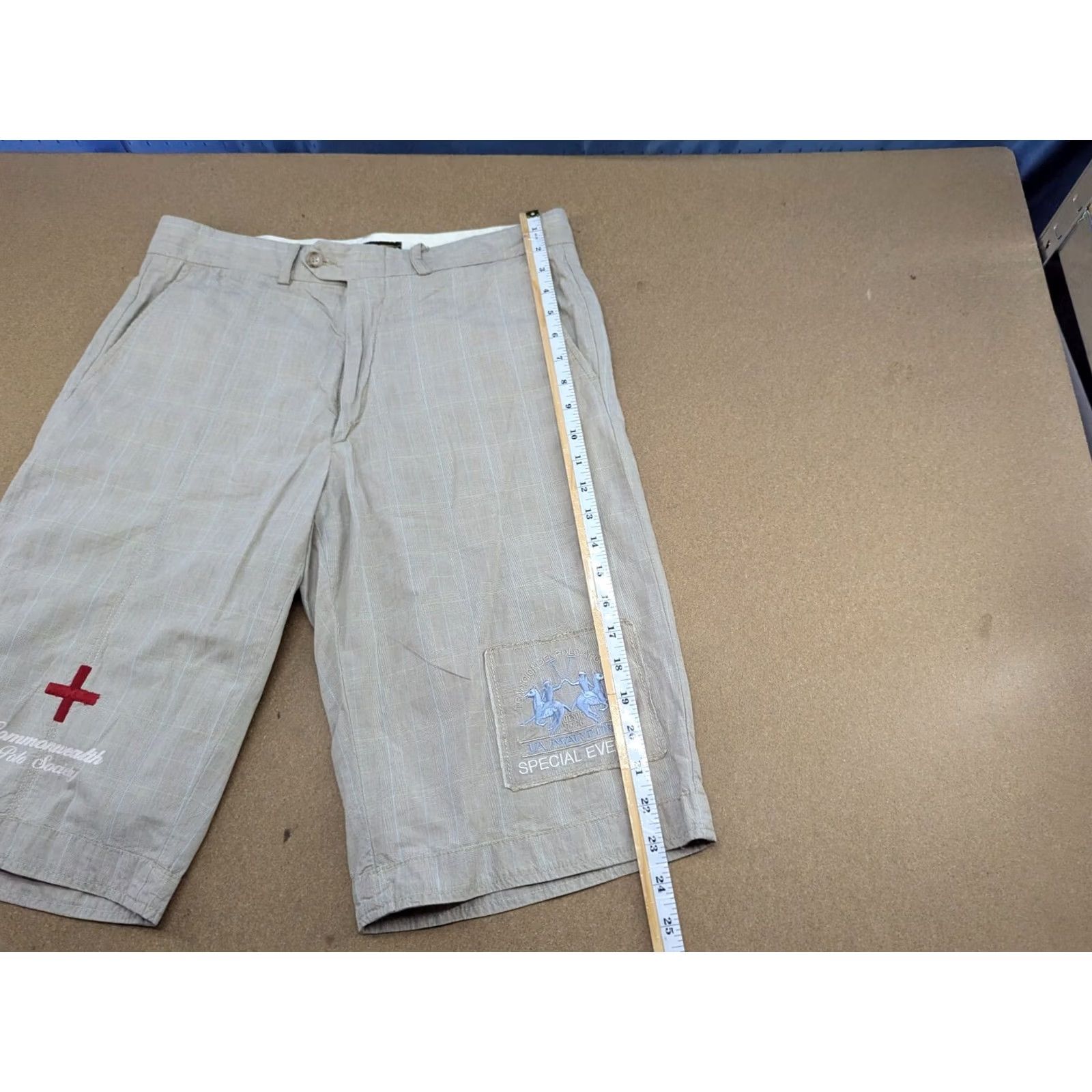 La Martina La Martina Chino Shorts Mens Beige Size 14 Regular 32 Inseam 13 in Pockets Cotton Vintage: No Polo Special events Casual Shirt/Hypo Size US XS / EU 42 / 0 - 3 Thumbnail