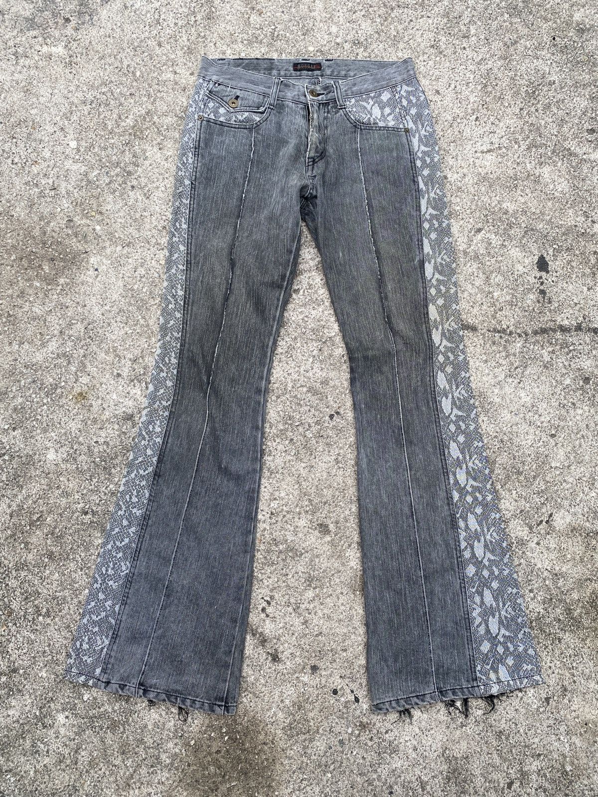 Japanese Brand × Morgan Homme × Tornado Mart 1990s - Morgan Homme Hybrid Design Flare Denim Size US 30 / EU 46 - 4 Thumbnail