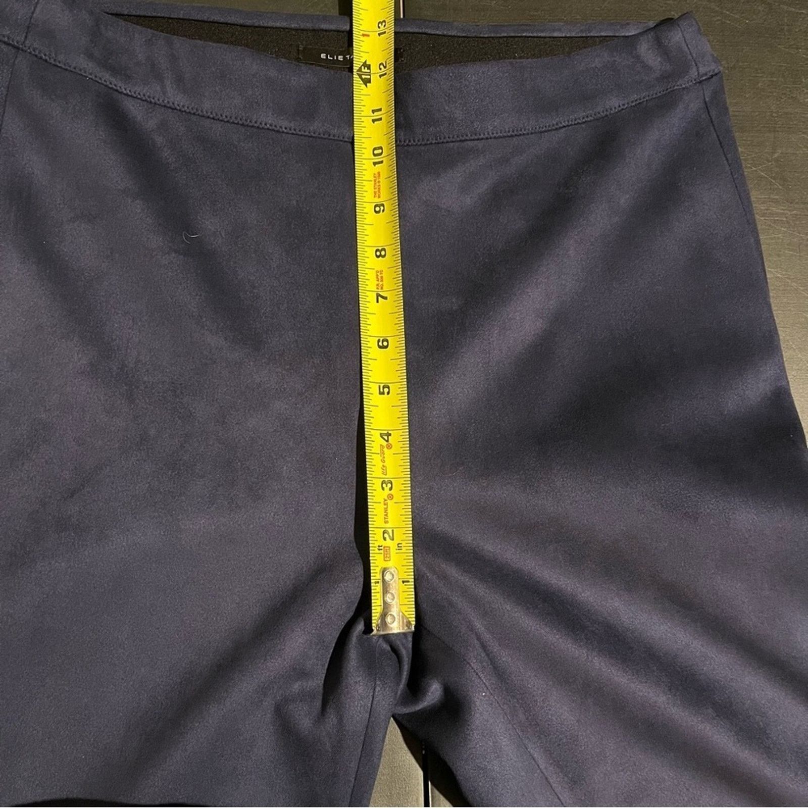 Elie Tahari NWT Elie Tahari Pants Womens sz L Vegan Suede Navy Legging Size 30" / US 8 / IT 44 - 7 Thumbnail