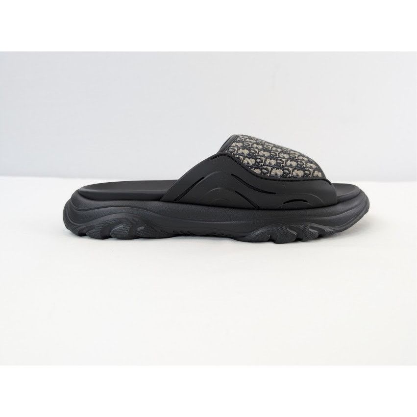 Dior o1rshd1 H-Town Single Band Slipper Sandal in Black / Beige Size US 8 / EU 41 - 4 Thumbnail