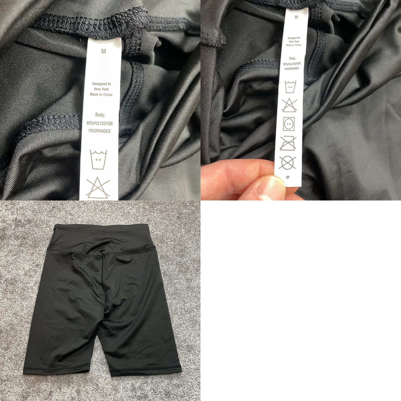 Vintage Unbranded Compression Shorts Womens M Black Stretch Active Gym Yoga New NWT Size 32" / US 10 / IT 46 - 8 Thumbnail