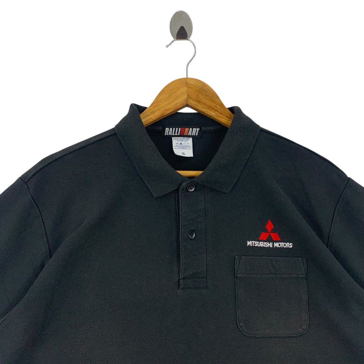 Japanese Brand MITSUBISHI Motor Rally Art pocket polo tee Size US XXL / EU 58 / 5 - 2 Thumbnail