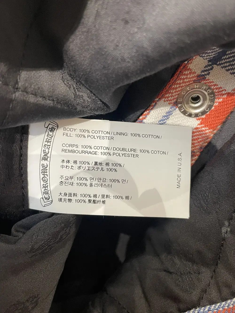 Chrome Hearts Chrome Hearts Sleeve Print Flannel Shirt Size US L / EU 52-54 / 3 - 7 Thumbnail