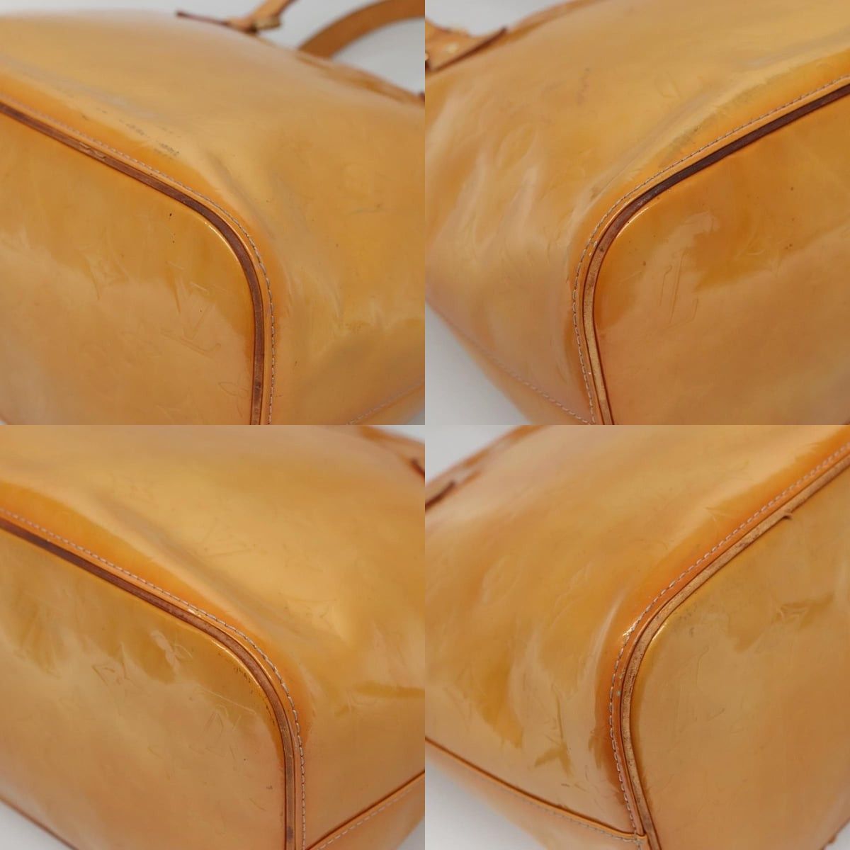 Louis Vuitton LOUIS VUITTON Monogram Vernis Houston Hand Bag Beige M91004 Size ONE SIZE - 10 Thumbnail