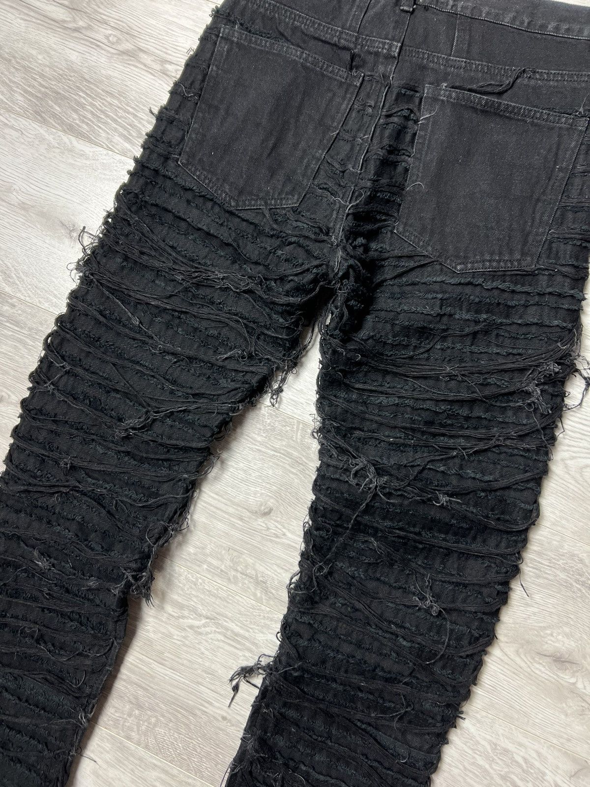 Japanese Brand Supermade Destroyed AMIRI Style Distressed Zipper Jeans Size US 30 / EU 46 - 8 Thumbnail