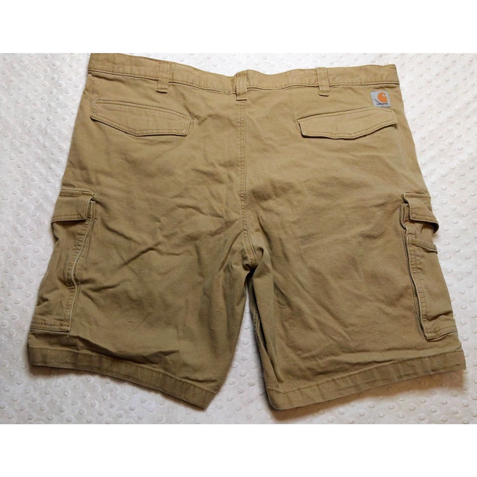 Carhartt Carhartt Shorts Mens 46 Khaki Relaxed Fit Canvas Work Utility Cargo Shorts Beige Cotton Canvas Cargo Pocket Zipper Button Casual Workwear Mens 46 Size US 30 / EU 46 - 5 Thumbnail