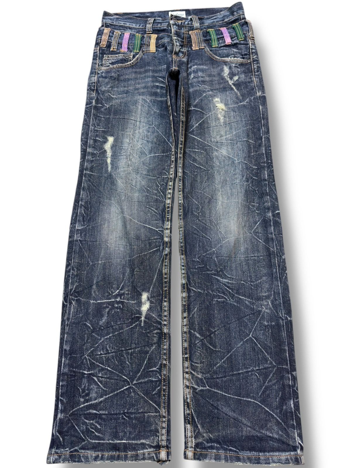 Vintage Nylaus Clothing Double Waist Grunge Denim