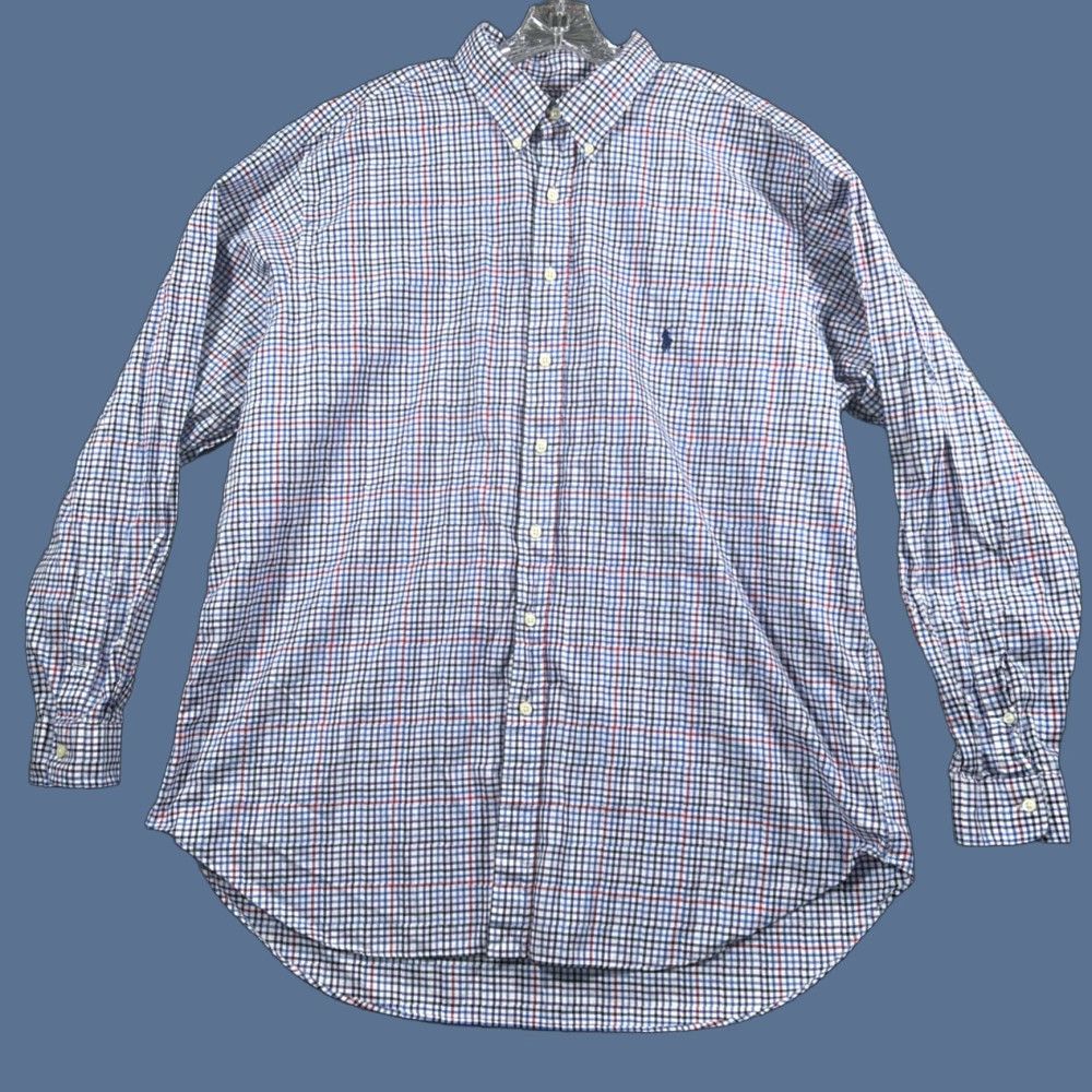 Polo Ralph Lauren Polo Ralph Lauren Button-Down Shirt Men 2XLT Blue Pony Check Long Sleeve Size US XXL / EU 58 / 5 - 1 Thumbnail