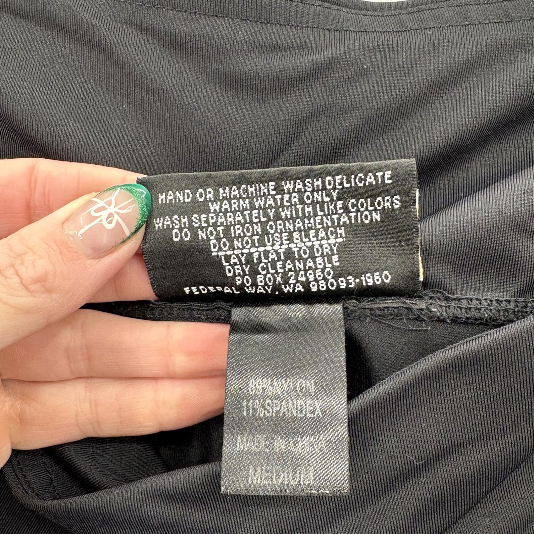 Vintage Christine Alexander Pants Womens Medium Black Cropped Straight Leg Yoga Stretch Size 32" / US 10 / IT 46 - 5 Thumbnail