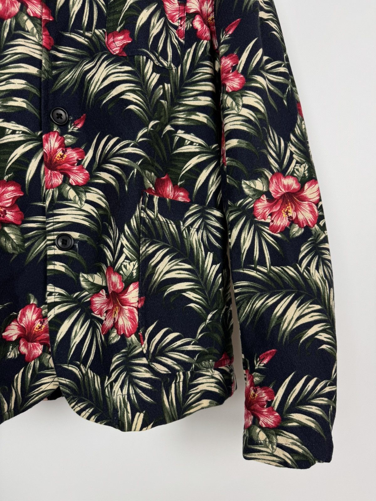 Edwin New! Edwin Simple Post Japanese Denim Floral Blazer Jacket Size US M / EU 48-50 / 2 - 8 Thumbnail