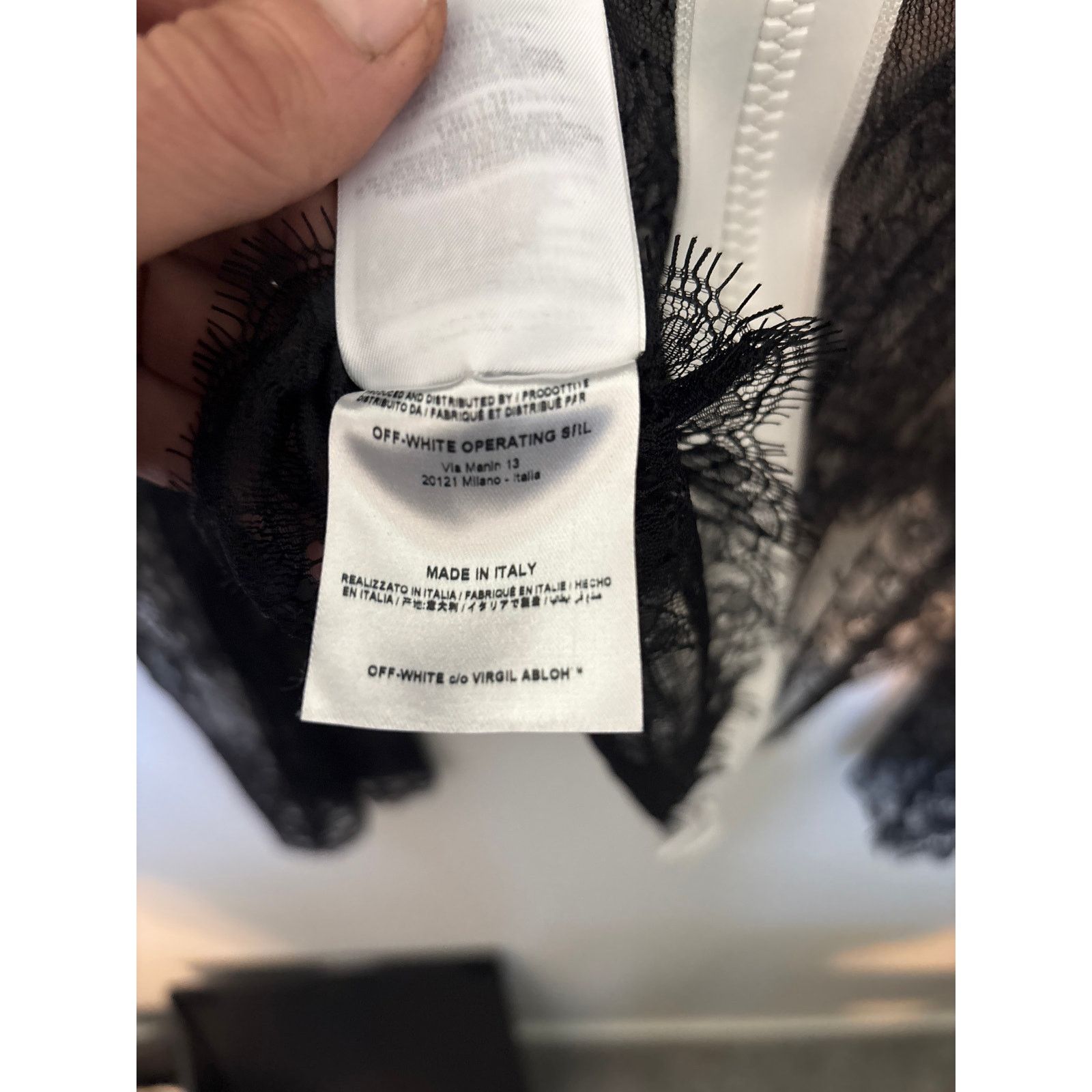 Off-White Off-White Black lace zip camisole Size 44 Size 30" / US 8 / IT 44 - 5 Thumbnail