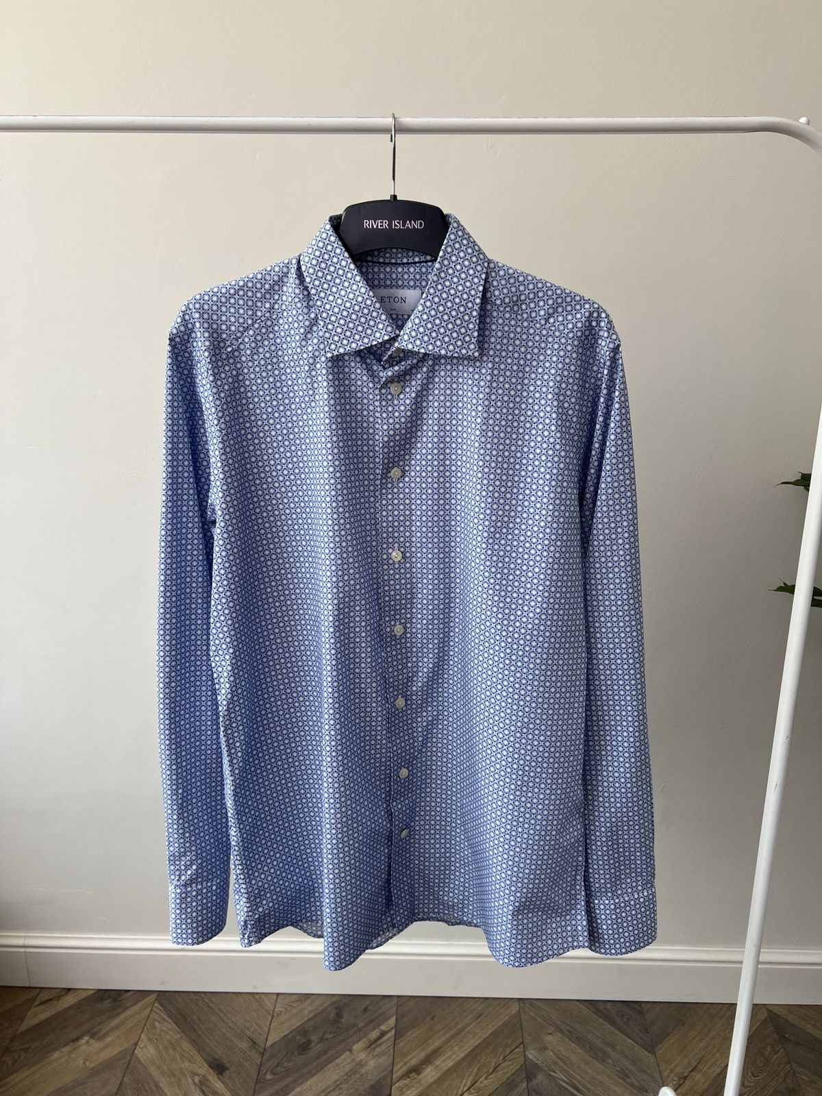 Eton × Vintage Vintage Eton Luxury Button Up Shirt Size US L / EU 52-54 / 3 - 3 Thumbnail