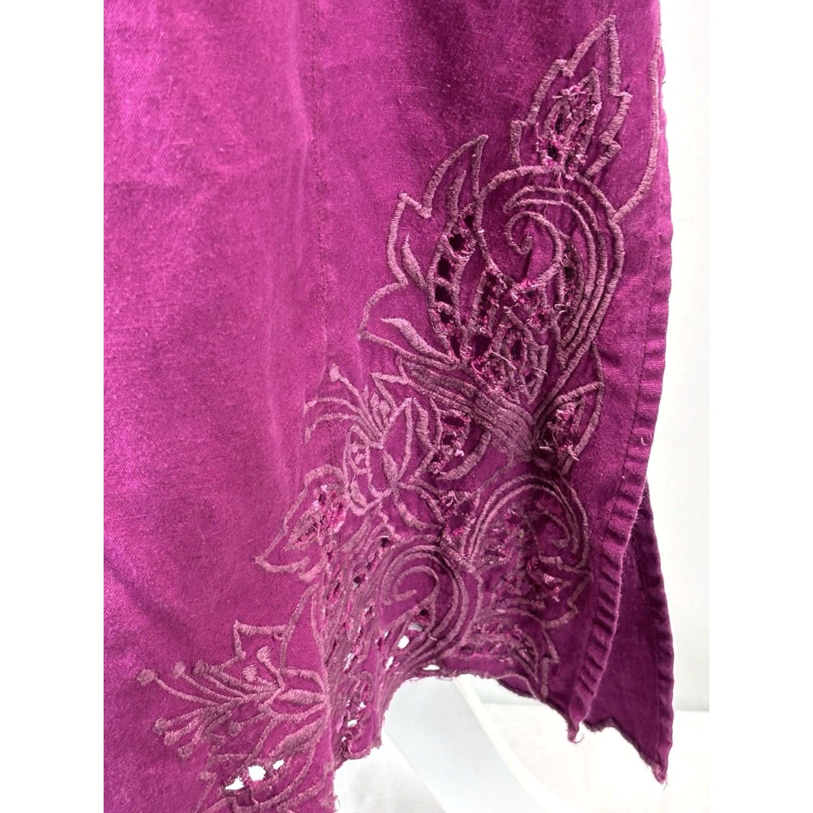 Vintage VINTAGE Bryn Connelly Purple Linen Blend Midi Dress Women's Medium Sleeveless Size M / US 6-8 / IT 42-44 - 6 Thumbnail