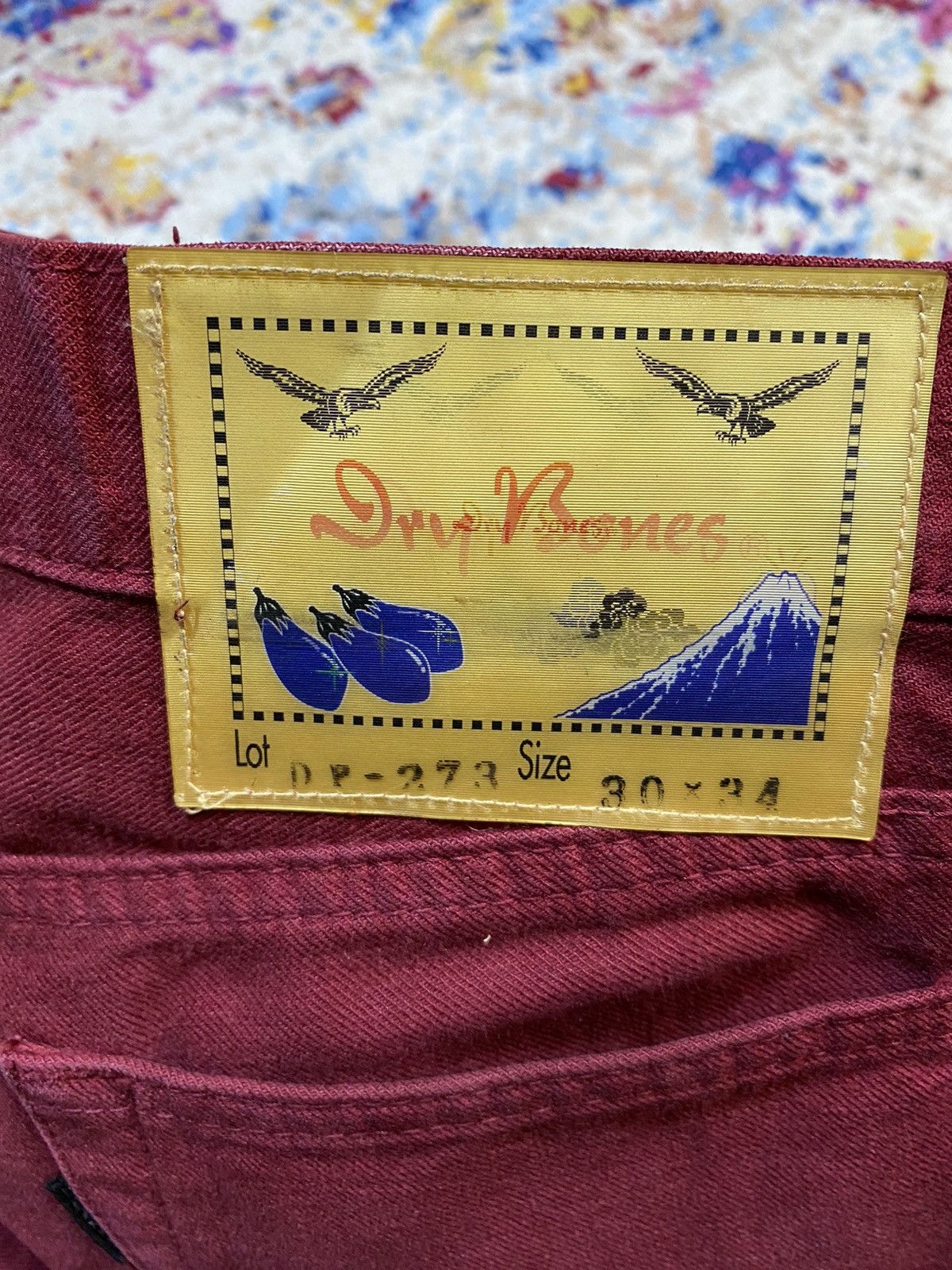 Dry Bones Vintage Dry Bones Tokyo Japan DP-273 Burgundy Red Jeans W30 Size US 30 / EU 46 - 9 Thumbnail