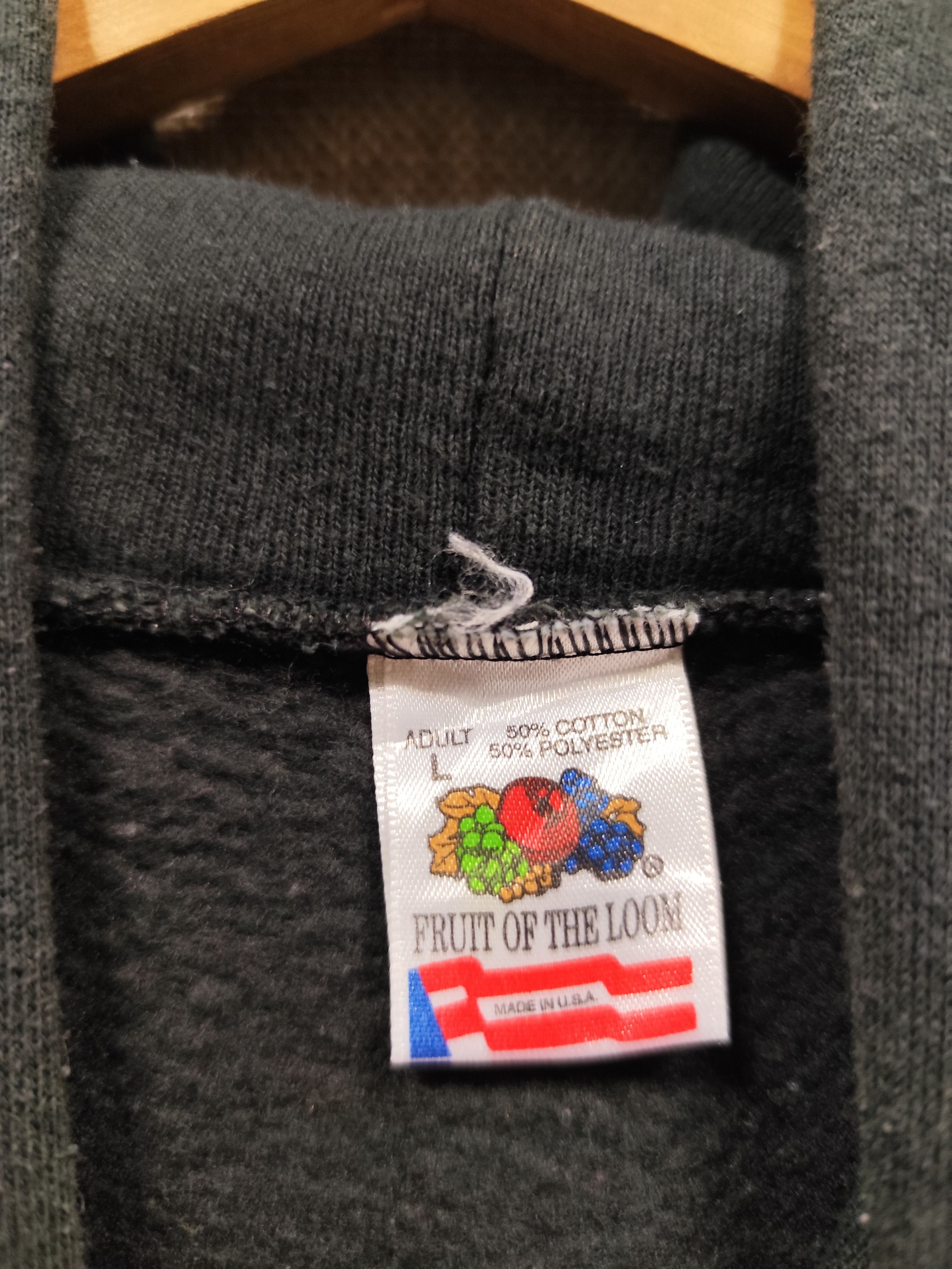 Fruit Of The Loom Vintage 90s sweatshirt hoodie bosch very rare Size US L / EU 52-54 / 3 - 3 Thumbnail