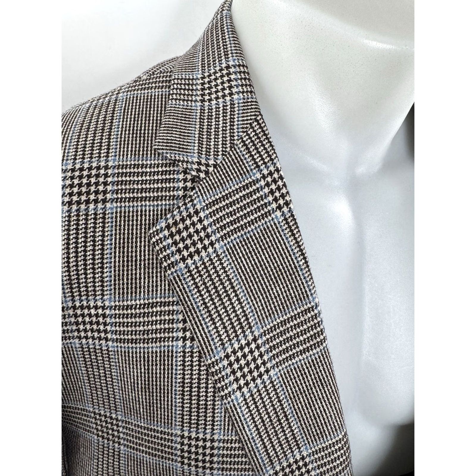 Brooks Brothers BROOKS BROTHERS / LANIFICIO DI PRAY - WOOL Plaid Blazer Jacket 44 R Brown Blue Grayish Beige Men XS? No Size Type: Regular - 44 Size 44R - 2 Thumbnail