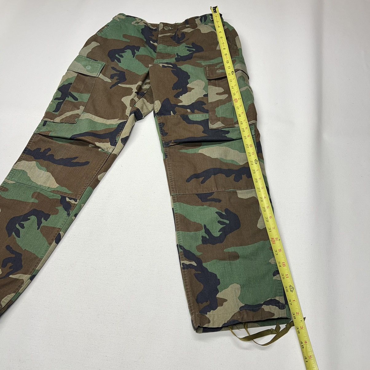 Vintage Military Pants Green Camo Cargo Woodland US Army Baggy Size US 28 / EU 44 - 20 Thumbnail