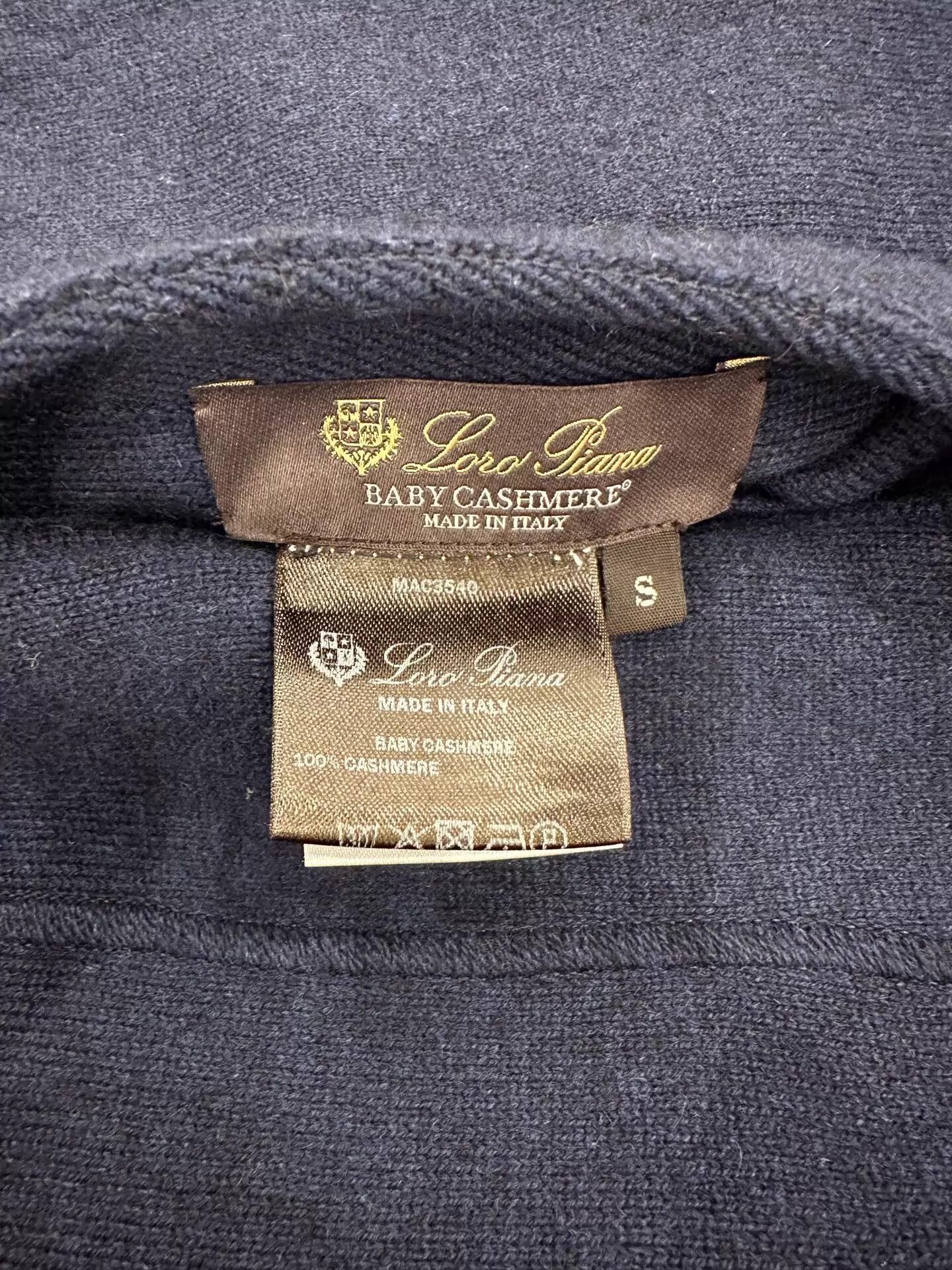 Loro Piana Loro Piana Women's Navy Colorblocked Stripe Logo Jacket Size S / US 4 / IT 40 - 6 Thumbnail