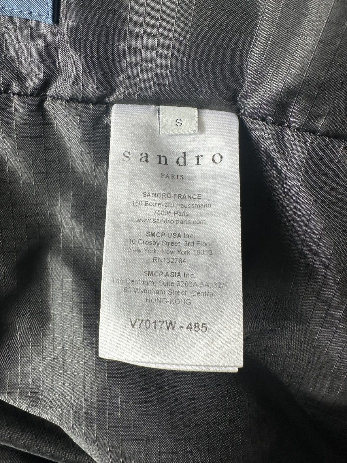 Sandro Sandro Blue Twill Hooded Jacket Size US S / EU 44-46 / 1 - 9 Thumbnail