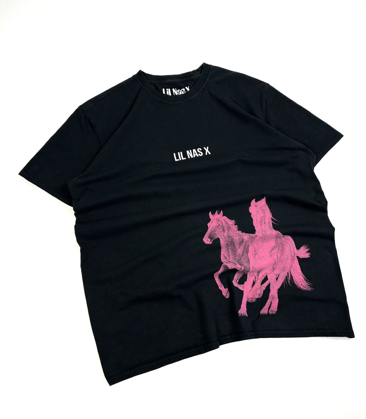 Rap Tees Rare LIL NAS X Pink Horses tee Black Size Xl Y2k Size US XL / EU 56 / 4 - 2 Thumbnail