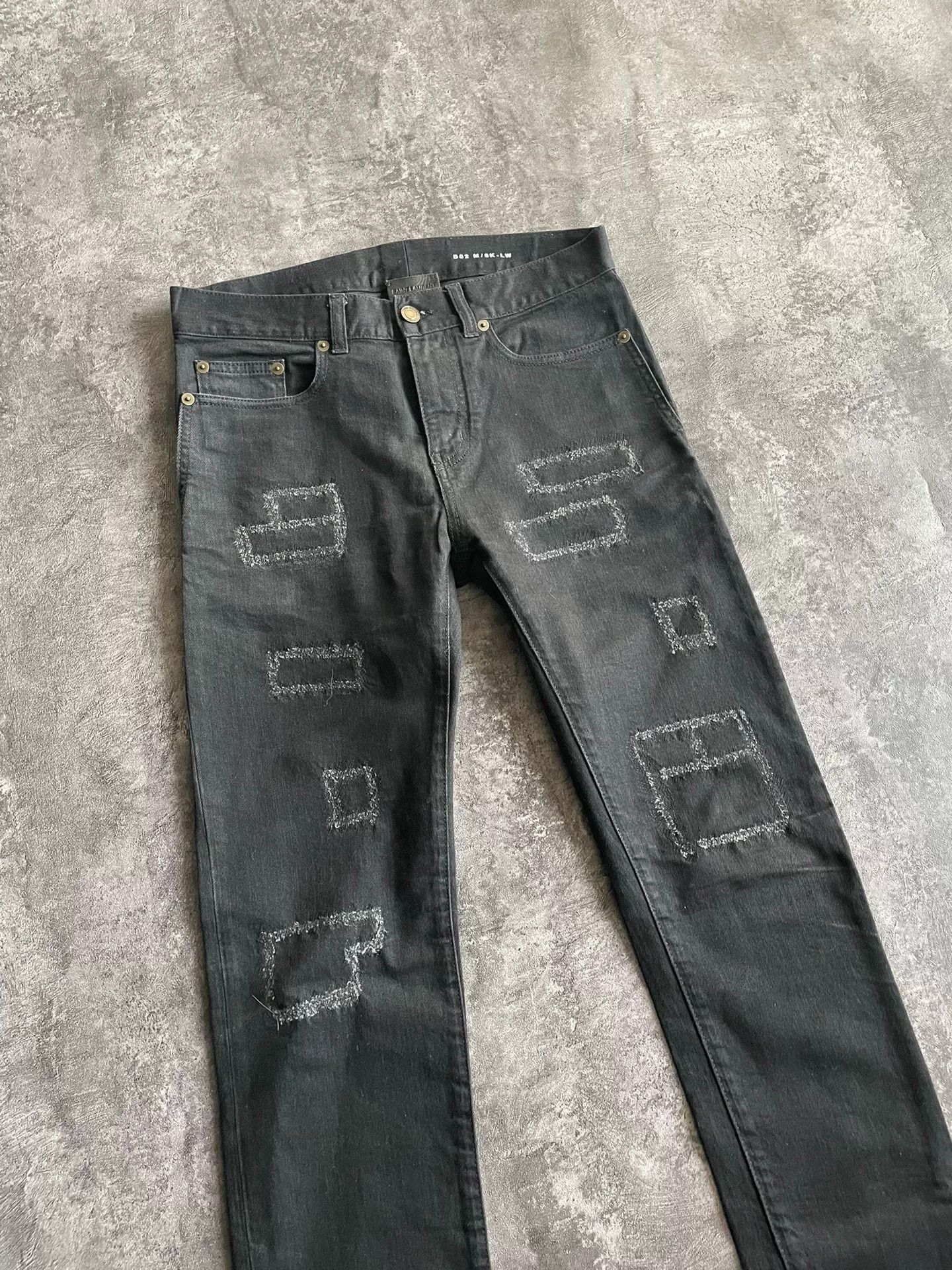 Saint Laurent Paris Saint Laurent Patch Denim Pants Size 29. Size US 29 - 3 Thumbnail