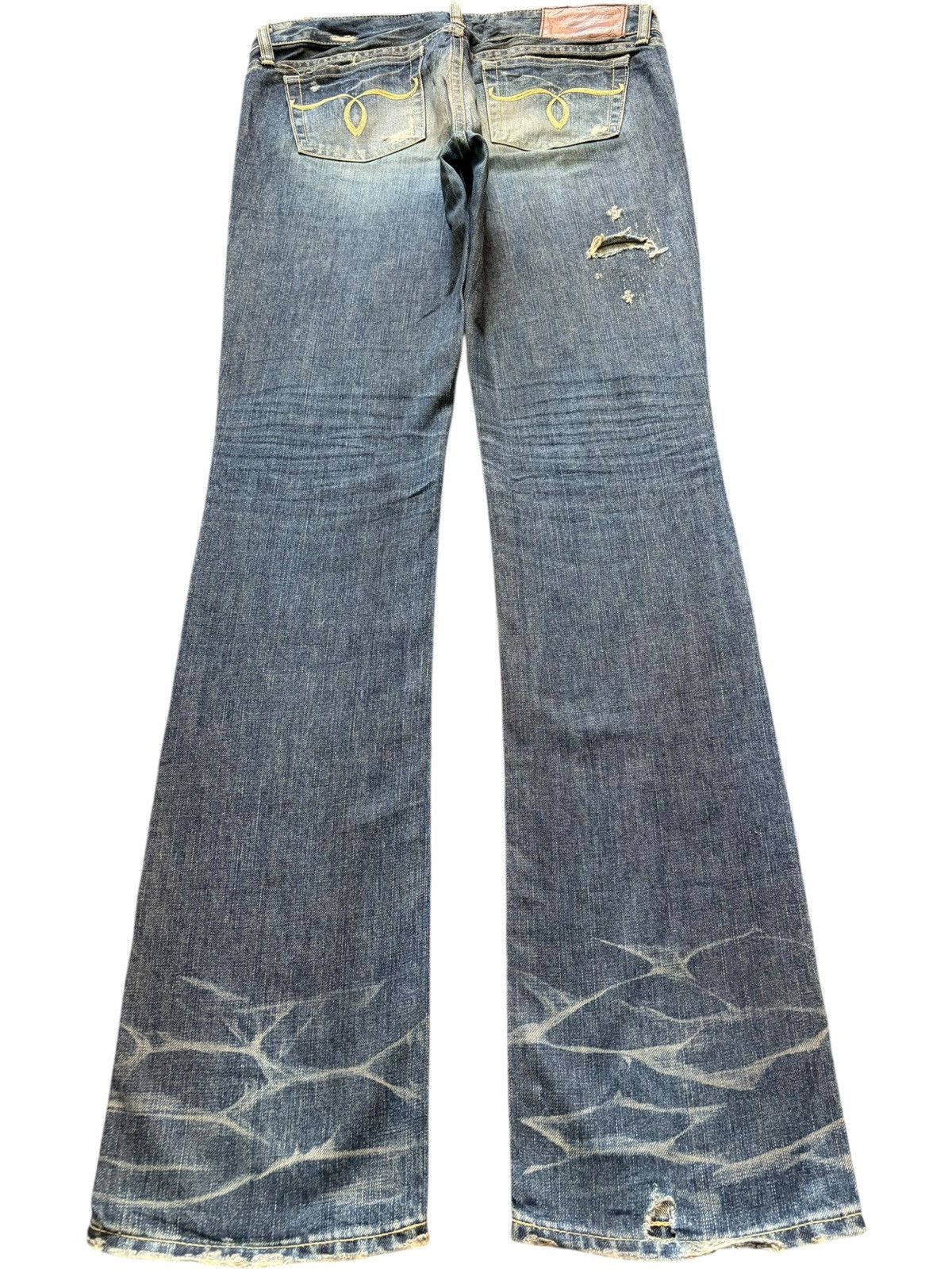 MOUSSY Vintage / Y2K Moussy Rusty Wash Distress Bootcut Jeans Size 31" - 2 Thumbnail