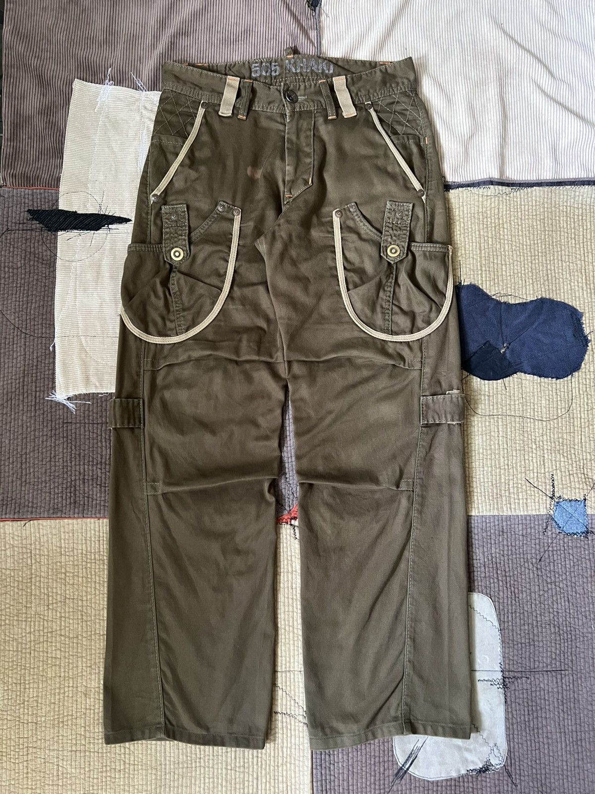 Edwin Edwin 505 Cargo Multi Pocket Flared Pants Size US 30 / EU 46 - 2 Thumbnail