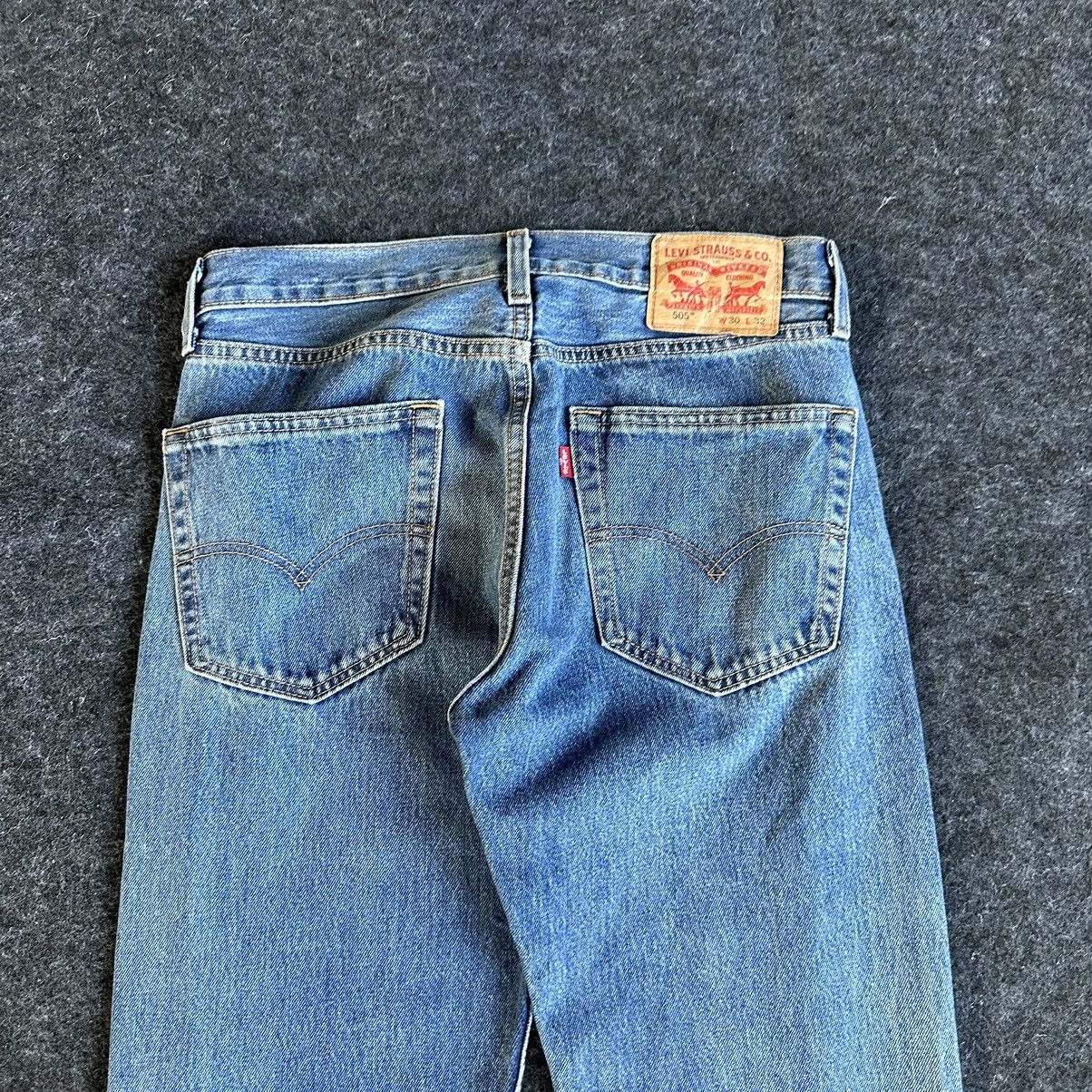 Levi's Y2k Levis 505 Blue Washed Vintage Denim 30x31 D576 Size US 30 / EU 46 - 5 Thumbnail