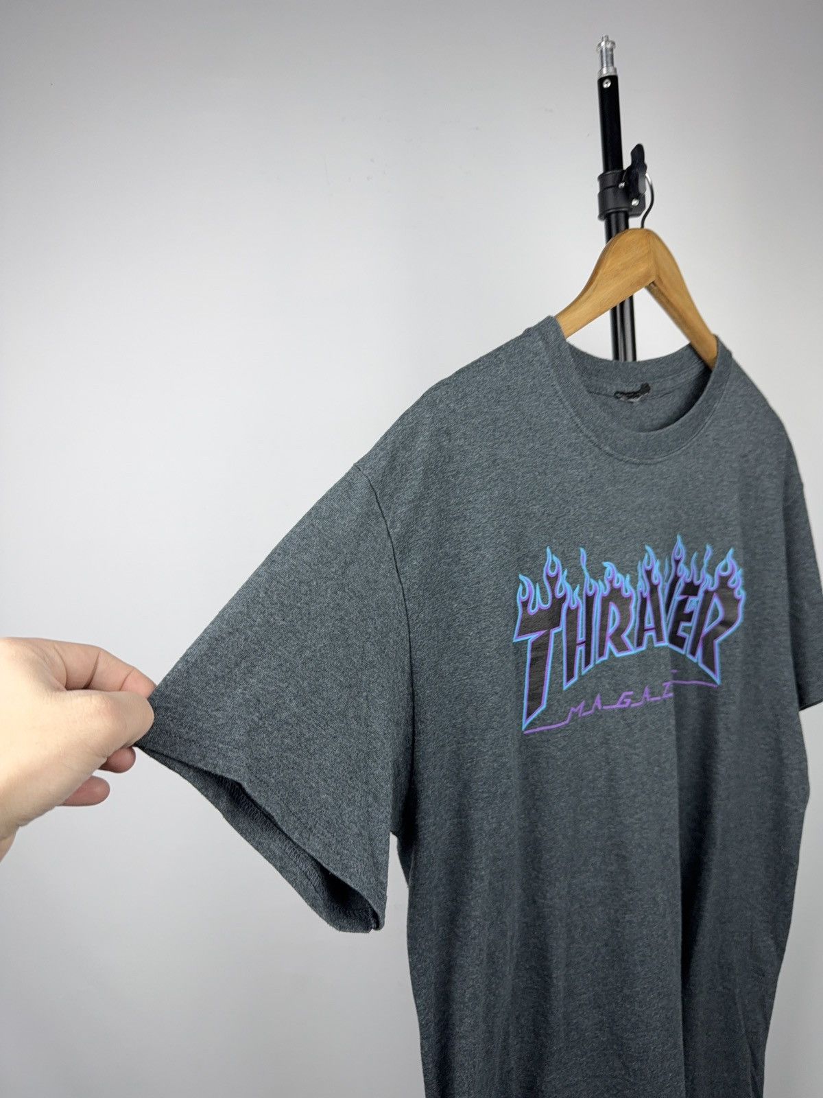 Thrasher Retro 00s Thrasher Magazine SK8 Flame Logo Skate T-Shirt Size US L / EU 52-54 / 3 - 4 Thumbnail