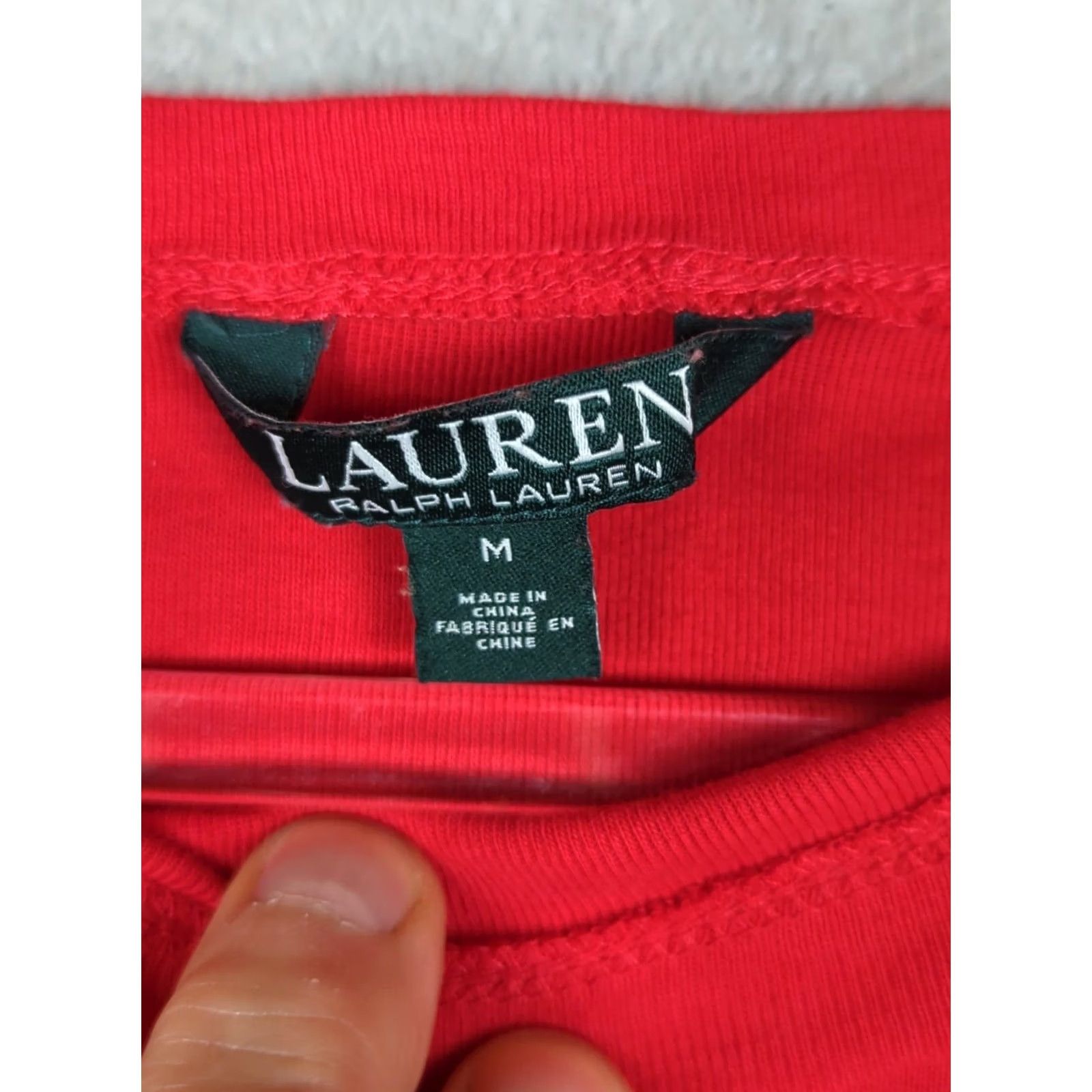 Ralph Lauren Lauren Ralph Lauren Red Cotton Stretch Boatneck Tee M Nautical Rolled Sleeve Women Size M / US 6-8 / IT 42-44 - 6 Thumbnail