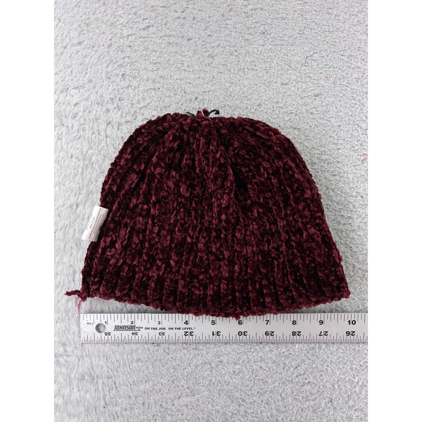Vintage Pugs Beanie Toque Adult One Size Burgundy Knit Snow 100% Acrylic Ski Hat/Cap Mens Beanie Winter Ski Size ONE SIZE - 4 Thumbnail