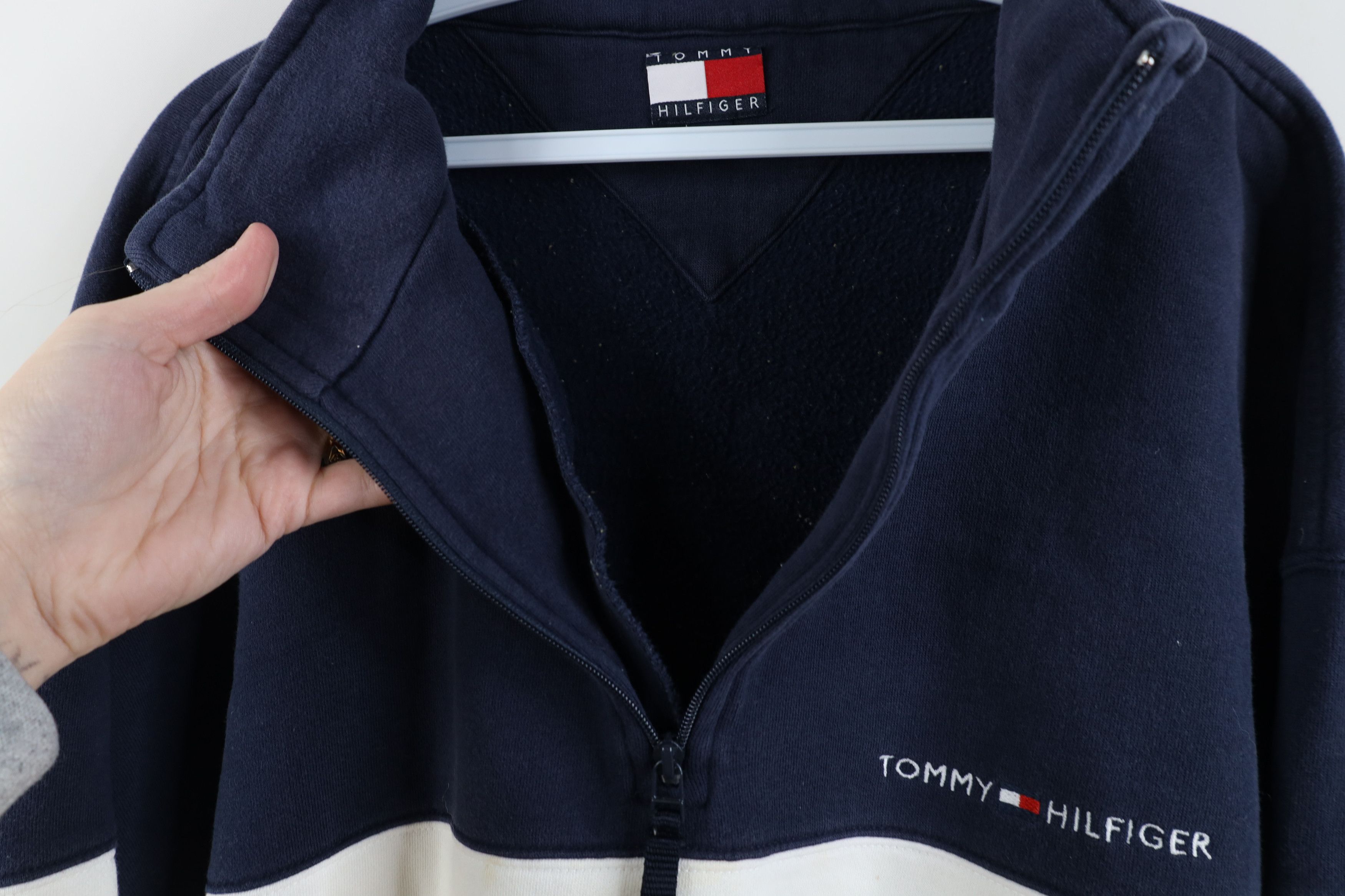 Tommy Hilfiger Vintage 90s Tommy Hilfiger Block 1/4 Half Zip Sweatshirt Size US XXL / EU 58 / 5 - 6 Thumbnail