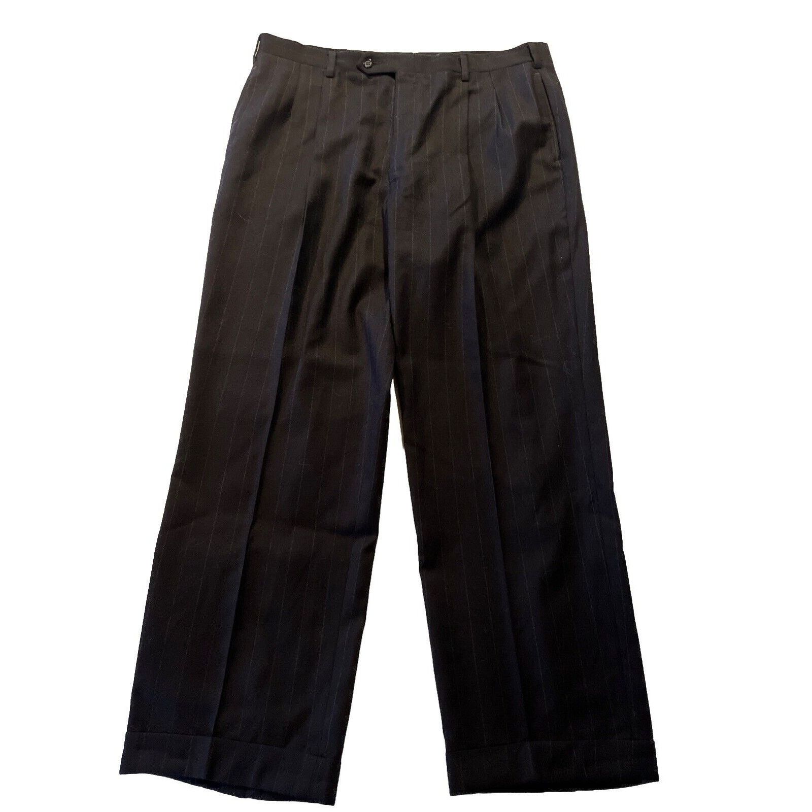 Jos. A. Bank Jos A Bank 38x30 100% Wool Dress Pants Black Executive Size US 38 / EU 54 - 1 Thumbnail