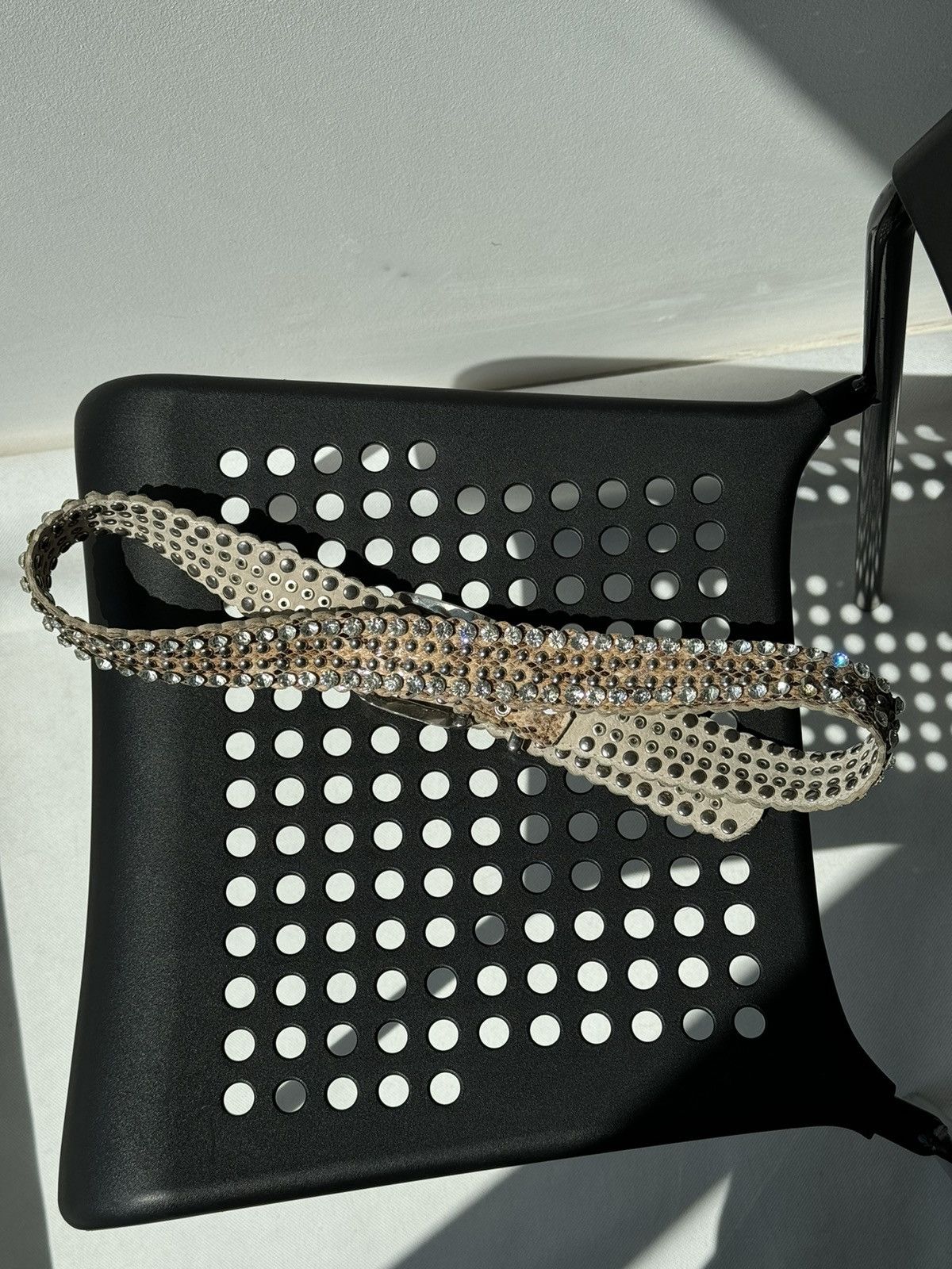 B.B. Simon × Vintage Vintage Rhinestone Y2k Leopard Avant Garde Belt Rare Size ONE SIZE - 8 Thumbnail
