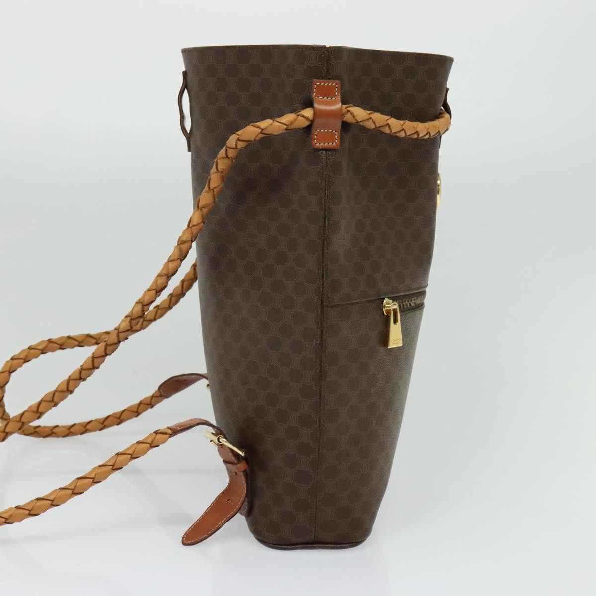 Celine CELINE Macadam Canvas Backpack Pvc Leather Brown Gold Size ONE SIZE - 5 Thumbnail
