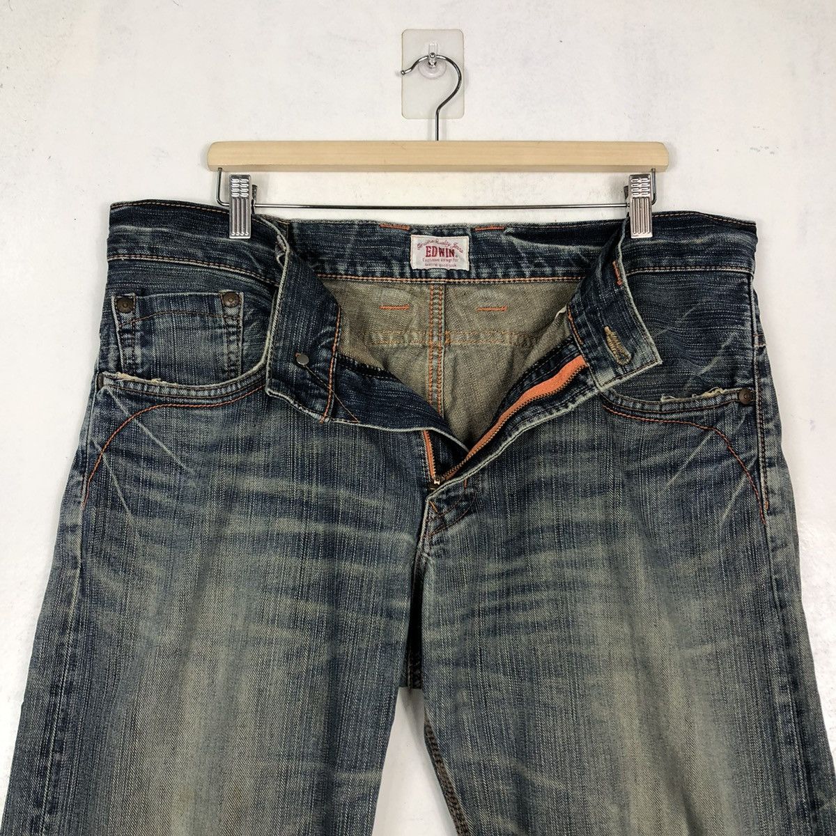 Japanese Brand 🔥VINTAGE DENIM JEANS EDWIN JAPAN INSPIRE ISSEY MIYAKE Size US 38 / EU 54 - 15 Thumbnail