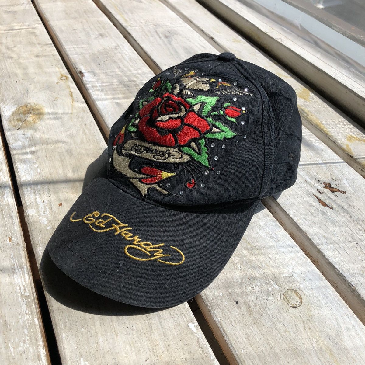 Designer × Ed Hardy × Vintage Vintage Ed Hardy Big Logo Cap Size ONE SIZE - 1 Thumbnail