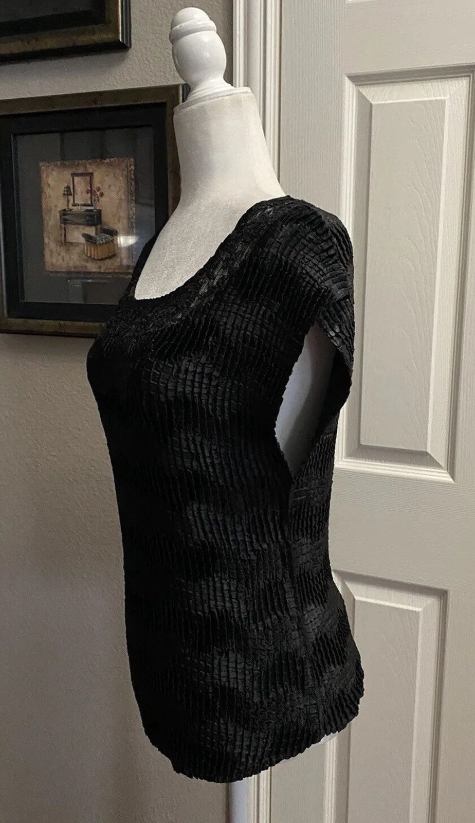 Other Dressbarn Vintage Y2K Crinkle Top, Size M, Short Sleeve Size M / US 6-8 / IT 42-44 - 5 Thumbnail