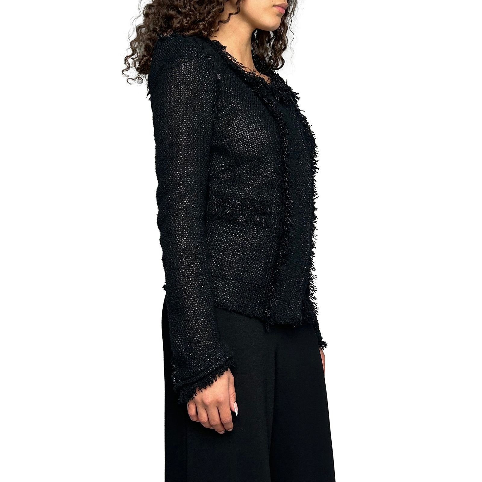 Isabel Marant Black Frilly Jacket Size XS / US 0-2 / IT 36-38 - 3 Thumbnail
