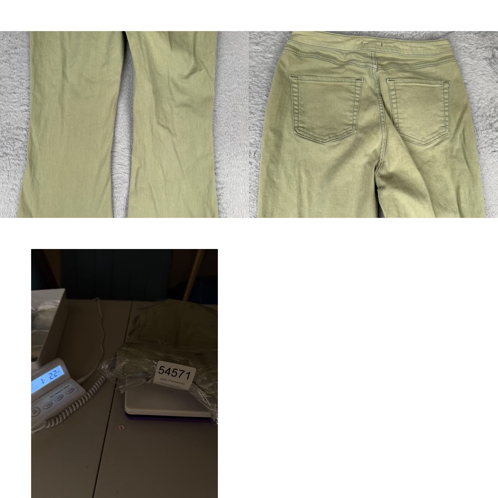 Forever 21 FOREVER 21 Flare Jeans Womens 30 Green High Rise Light Wash Denim Wide Leg 28x31 Size 30" / US 8 / IT 44 - 10 Thumbnail