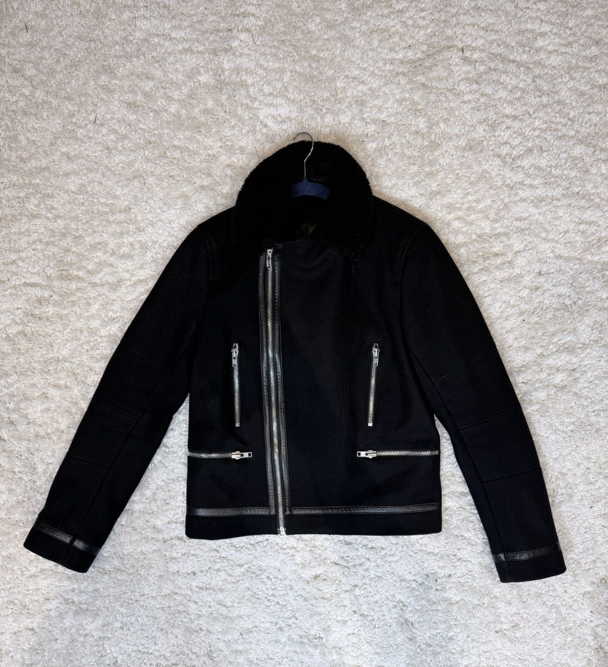 Sandro Sandro Paris Archive Wool Biker Jacket Size S / US 4 / IT 40 - 8 Thumbnail