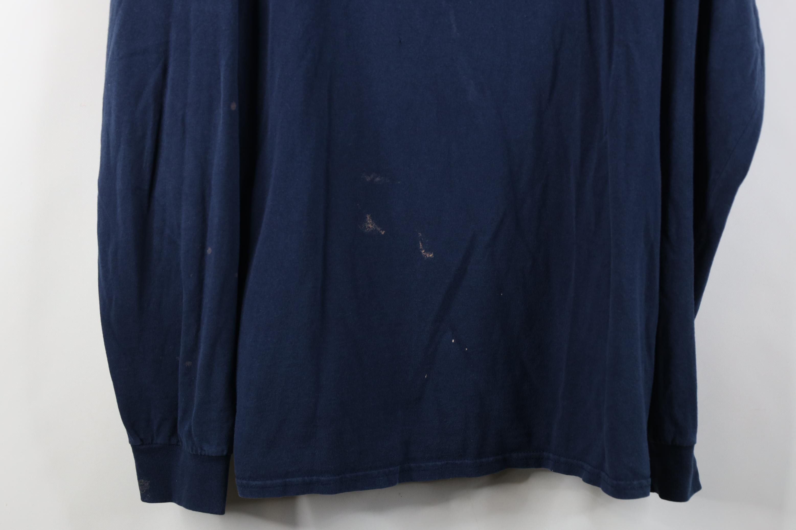 Vintage Vintage 90s Y2K Streetwear Blank Cotton Long Sleeve T-Shirt Size US XL / EU 56 / 4 - 3 Thumbnail