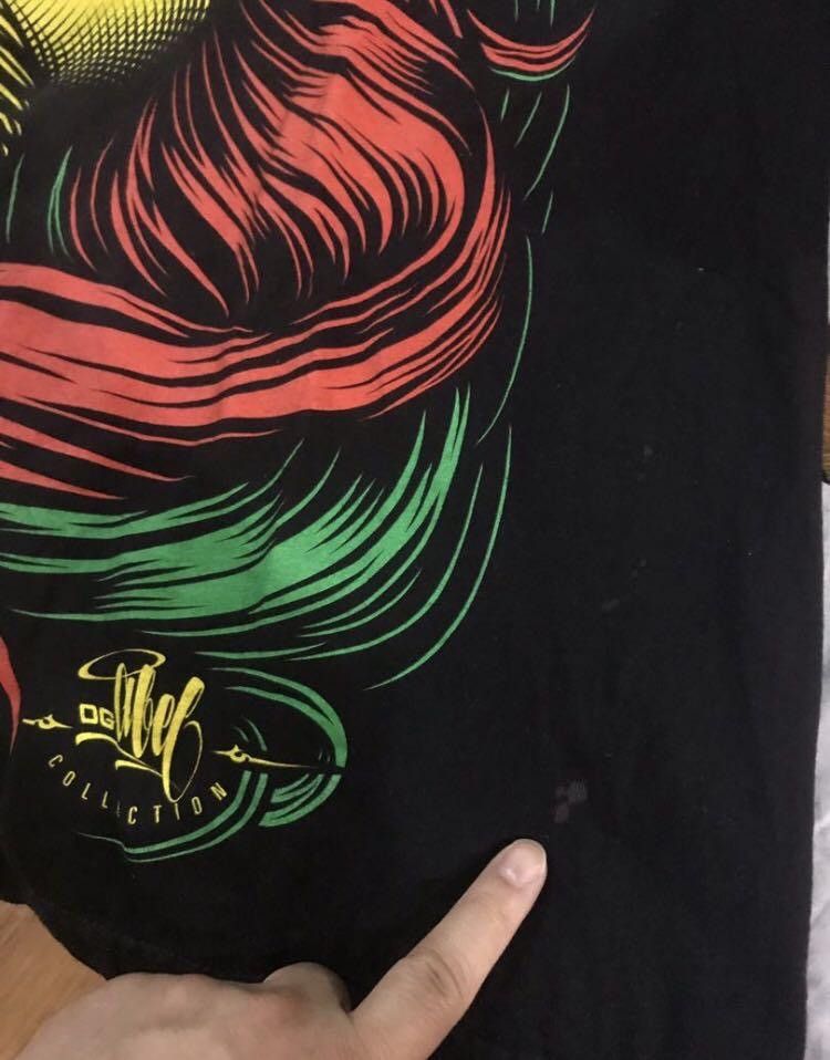 Obey Vintage Obey collection Big Print Lion Rasta Tshirt Size US XL / EU 56 / 4 - 4 Thumbnail