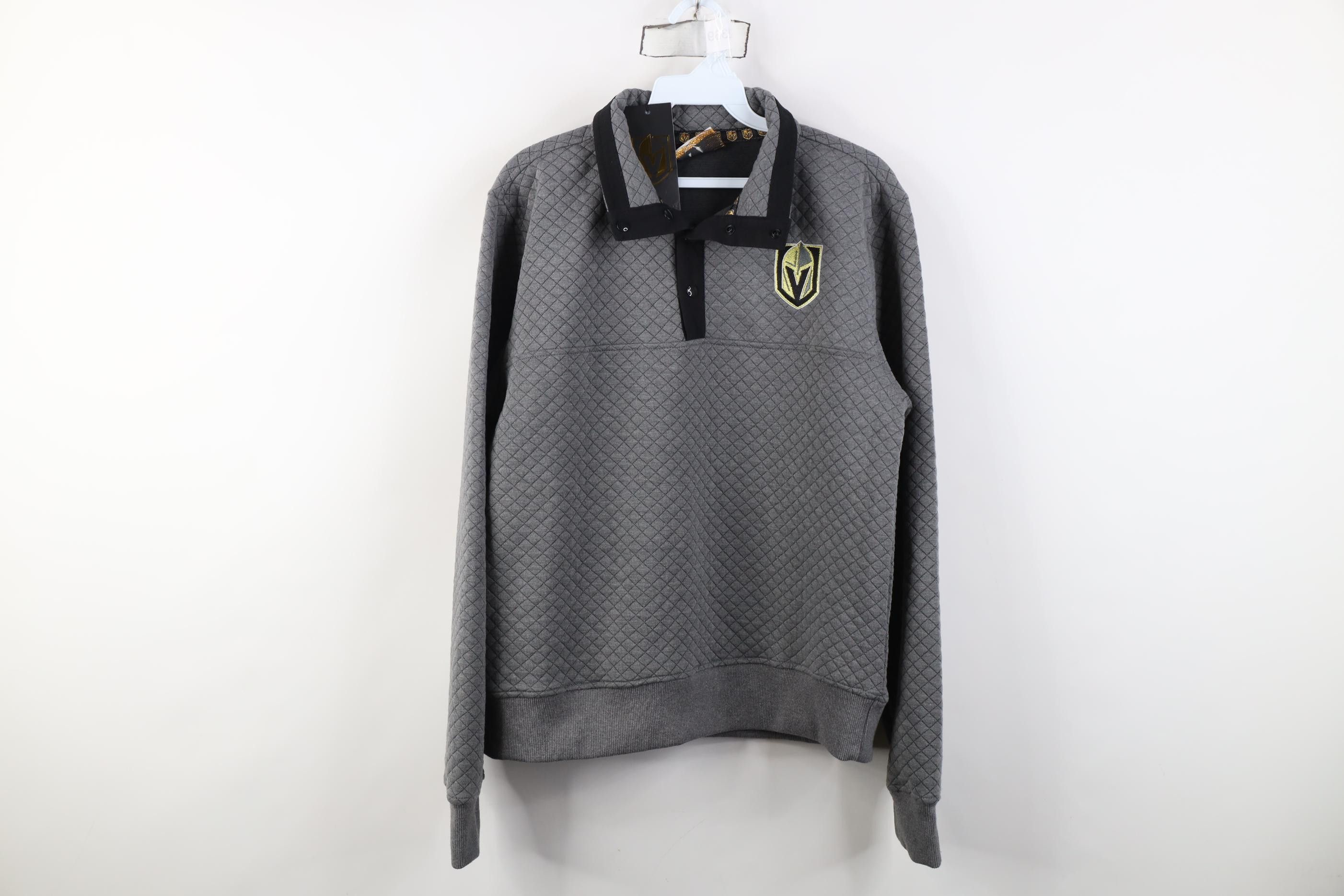 Vintage New NHL Las Vegas Golden Knights Hockey Quilted Snap Sweater Size US S / EU 44-46 / 1 - 1 Thumbnail