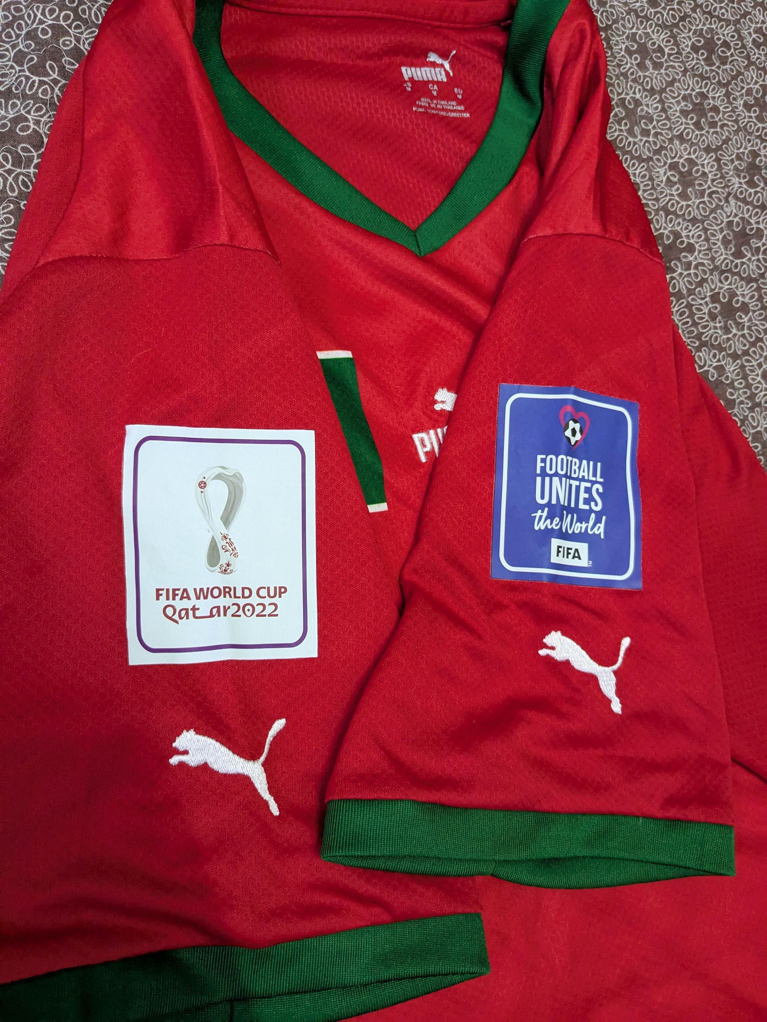 Puma Morocco National Football Team Puma Jersey - 2022 Home Kit Size US M / EU 48-50 / 2 - 10 Thumbnail
