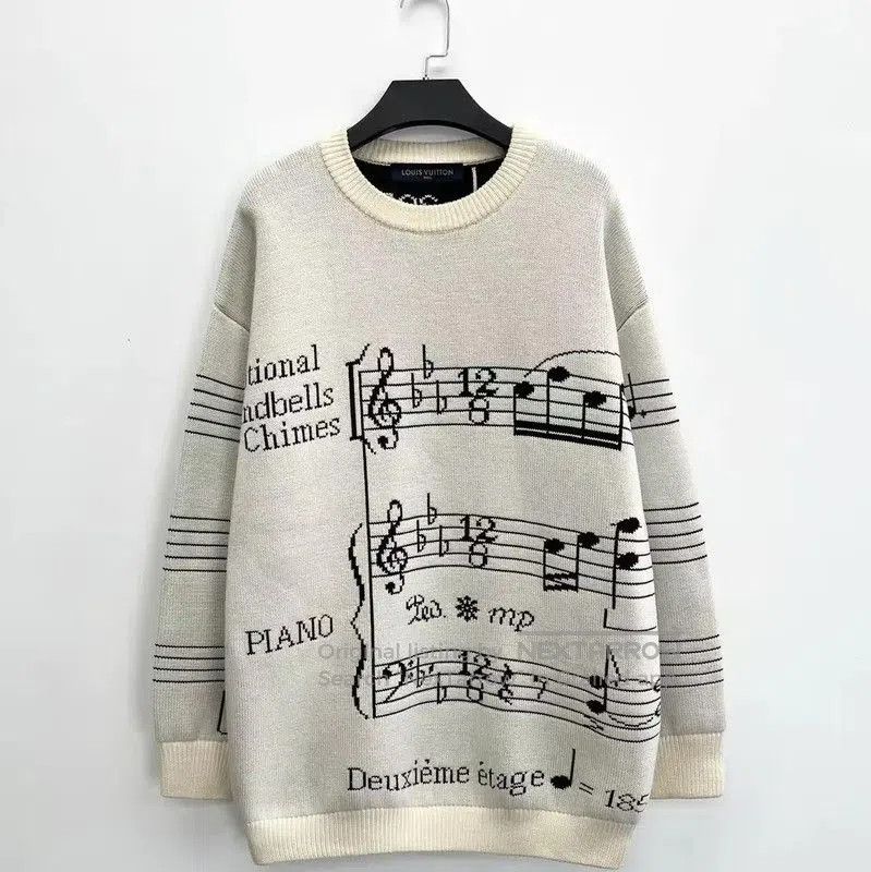 Louis Vuitton Louis Vuitton Men's Cream Wool Knit Sweater . Size US XS / EU 42 / 0 - 1 Thumbnail
