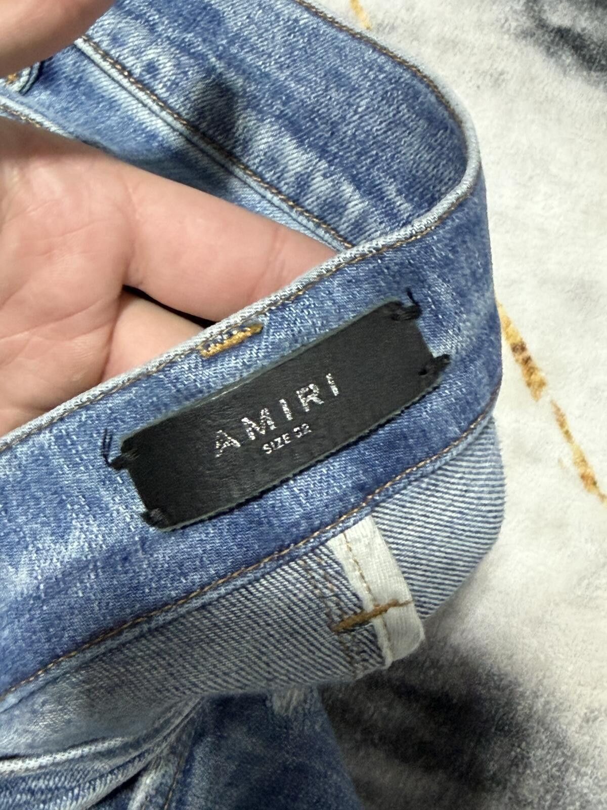Amiri Amiri Thrasher Orange Indigo Denim - Sz32 Size US 32 / EU 48 - 5 Thumbnail